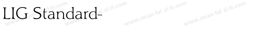 LIG Standard字体转换